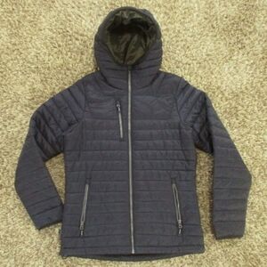 Stormtech Puffer Jacket Women's‎ Medium Navy Blue Gravity Thermal Hooded Shell